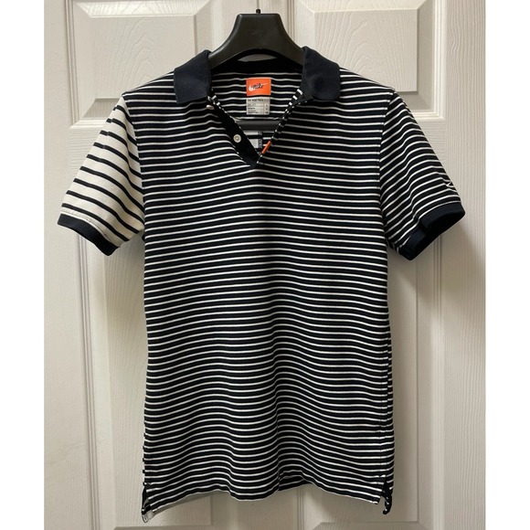 Nike Other - Nike Men's Small Black & White Striped Dri-Fit‎ Polo